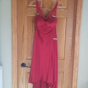 Jones New York, Red Satin Silk Dress